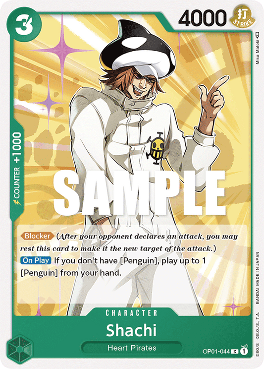 OP01-044 C ENG Shachi Carte personnage commune