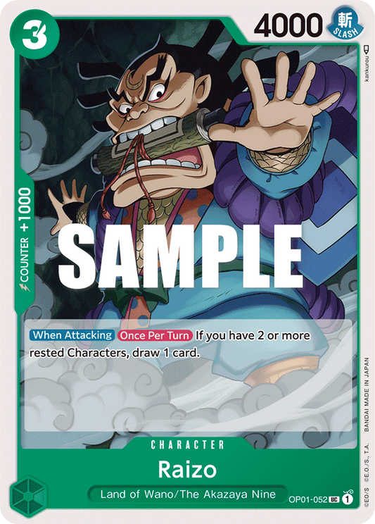 OP01-052 UC ENG Raizo Carte personnage uncommon