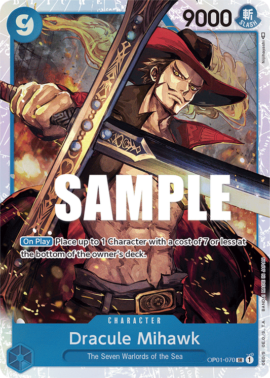 OP01-070 SR ENG Dracule Mihawk Carte personnage super rare