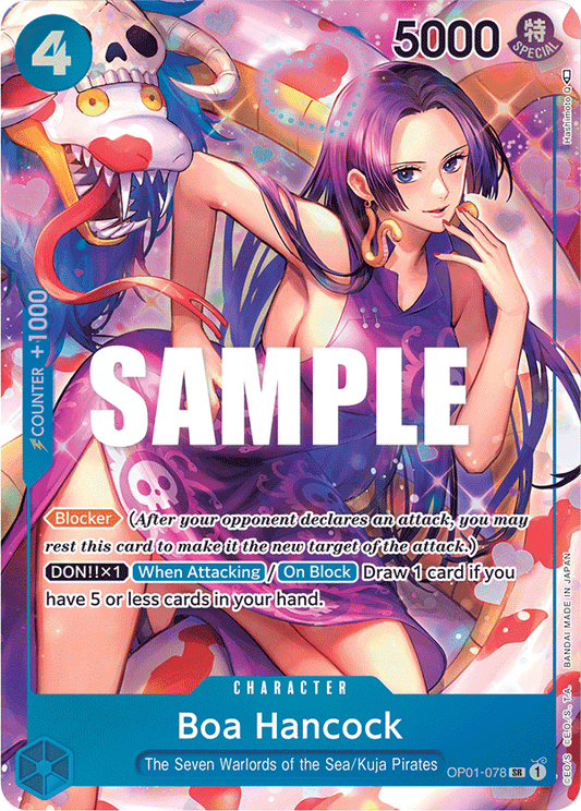 OP01-078 SR ENG Boa Hancock Parallèle Carte personnage super rare