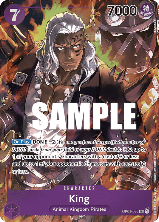 OP01-096 SR ENG King Parallèle Carte personnage super rare
