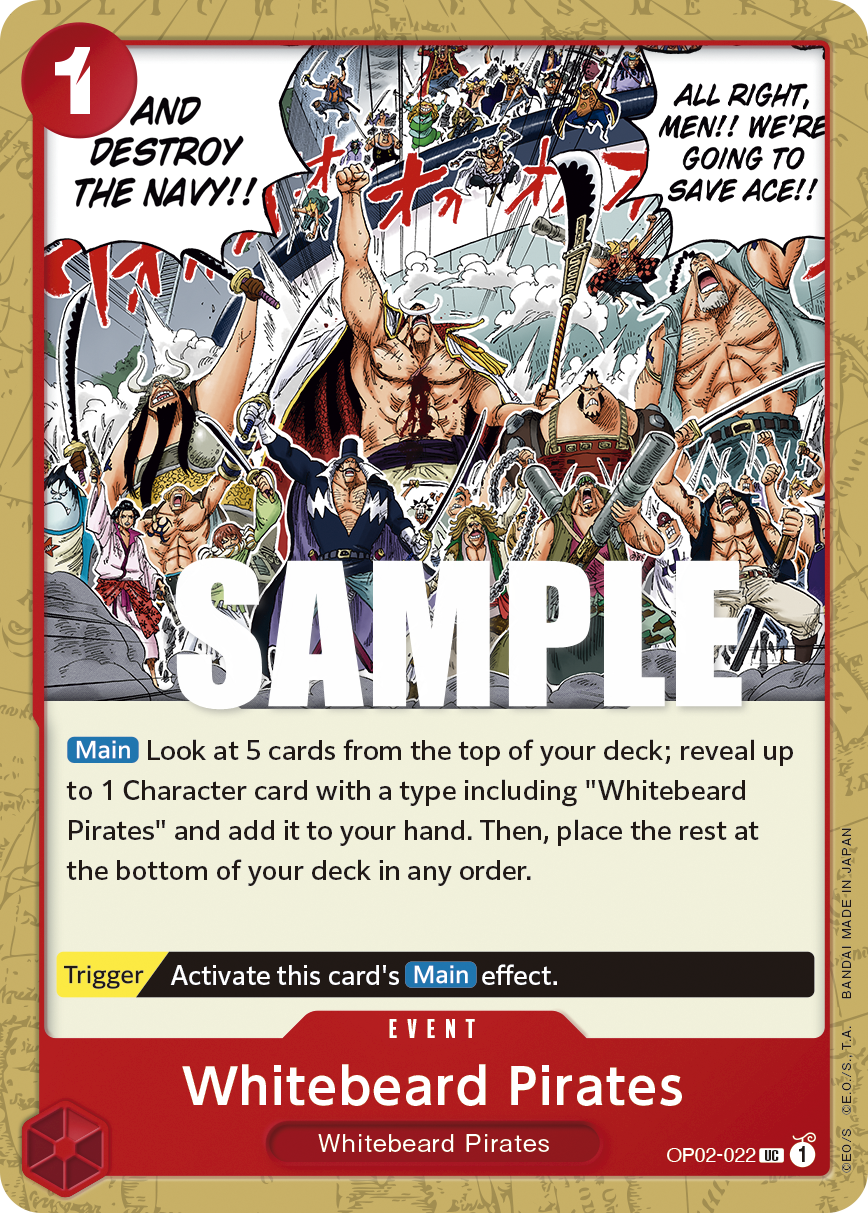 OP02-022 UC ENG Whitebeard Pirates Carte évènement uncommon