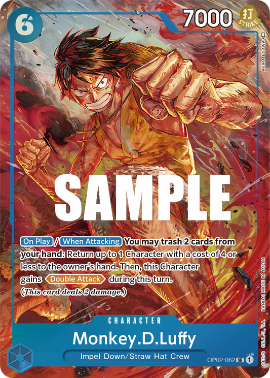 OP02-062 SR ENG Monkey D. Luffy Parallèle Carte personnage Super rare