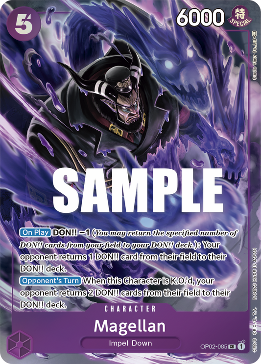OP02-085 SR ENG Magellan Parallèle Carte personnage Super Rare