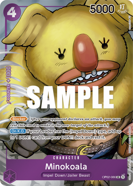 OP02-086 UC ENG Minokoala Parallèle Carte personnage uncommon