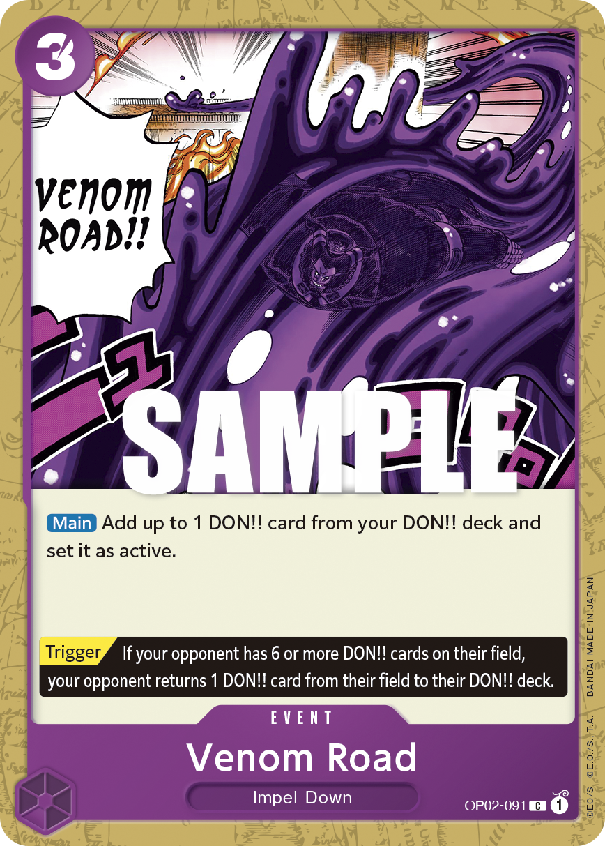 OP02-091 C ENG Venom Road Carte event commune